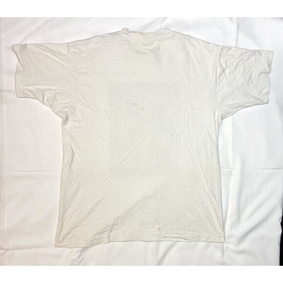 90s Hanes Single Stitch "Indian Power" Advocacy White Graphic T Shirt Sz XL - Picture 9 of 9